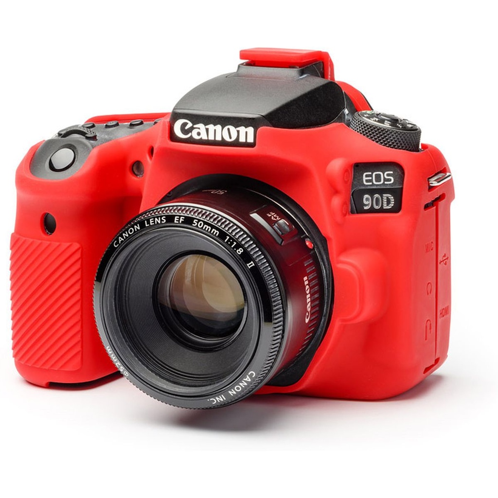 [520004045] easyCover Body Cover For Canon 90D Red
