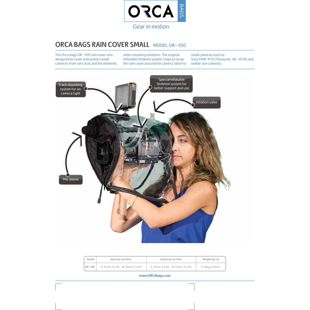 [OR113257] ORCA OR-100 ORCA Camera Rain Cover