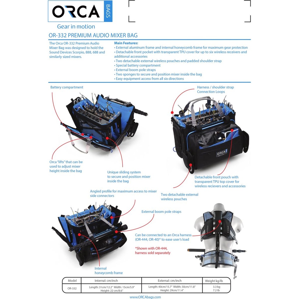[OR113284] ORCA OR-332 ORCA Premium Audio Mixer Bag