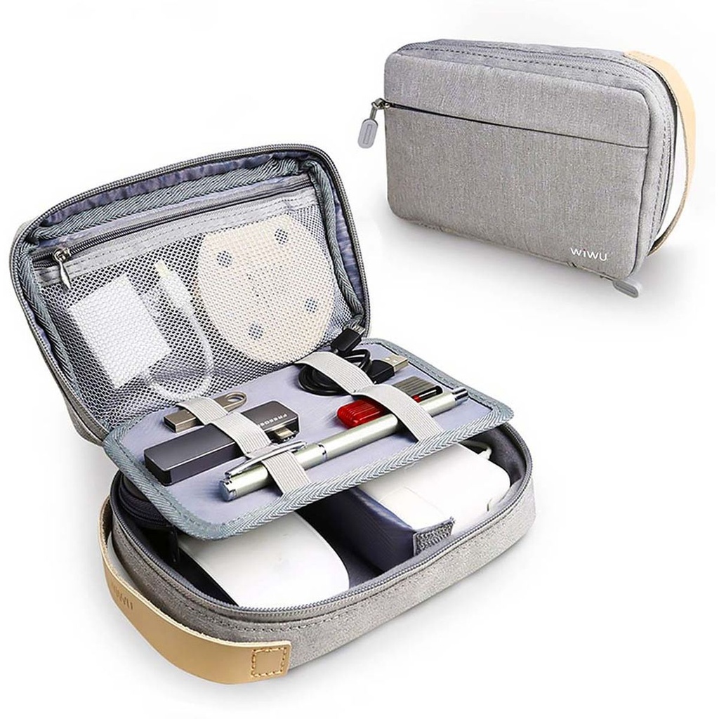 [W-COZY-M-GREY] WiWU Cozy Organizer For Electronics/Cables Medium Grey